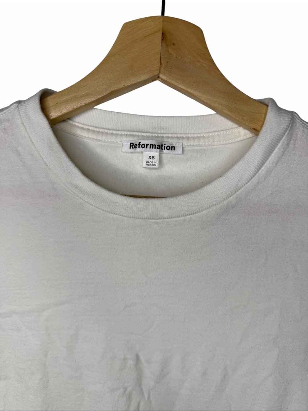 Reformation Short Sleeve Crewneck Tee in White - Picture 2 of 7